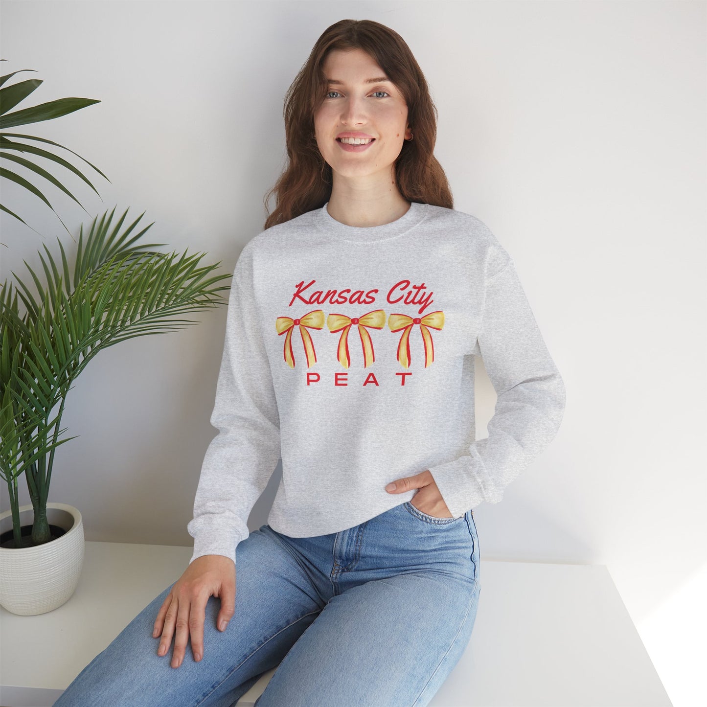 Kansas City Bow Trio Design Graphic Crewneck Sweatshirt