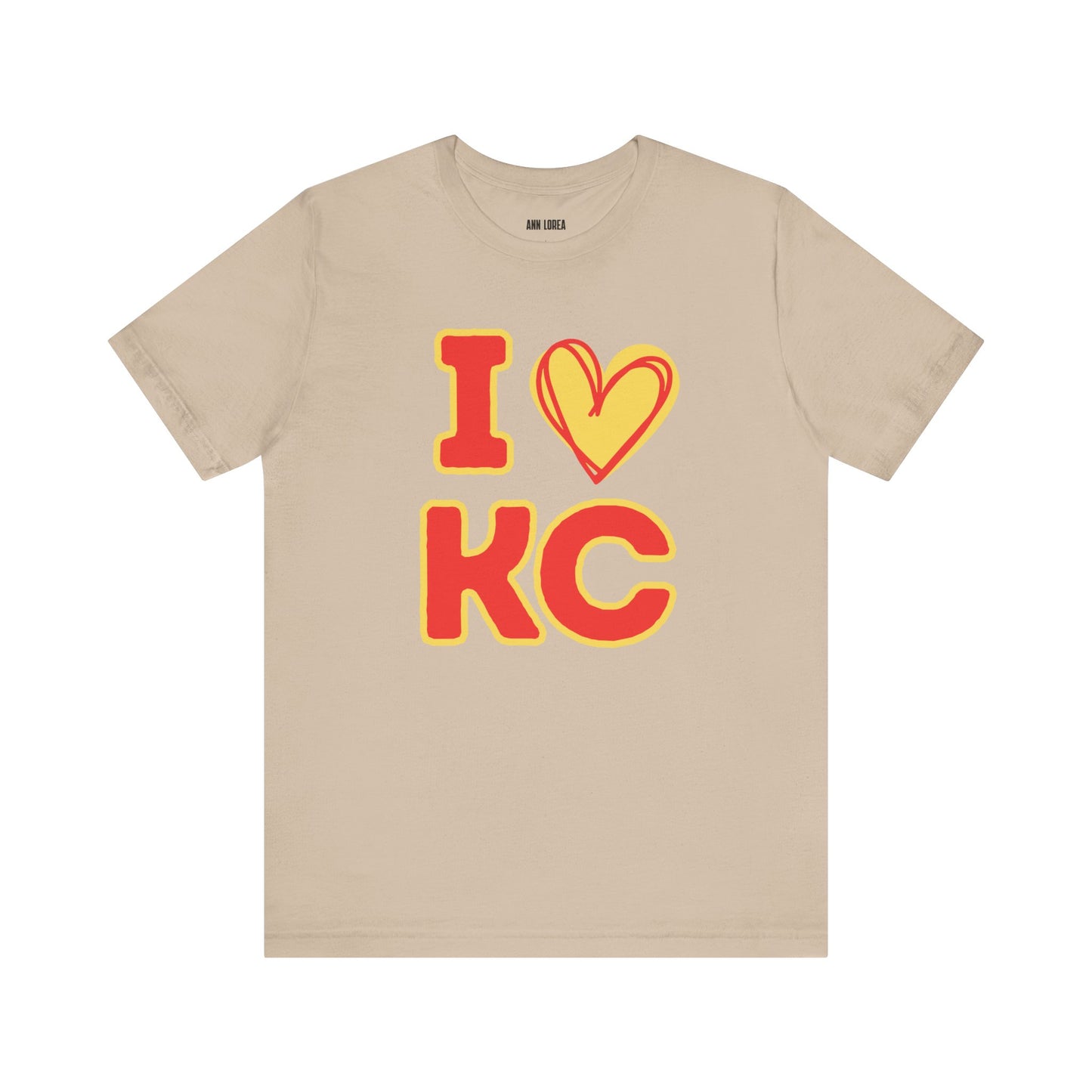 I Heart KC Red and Yellow Repeat Graphic T-Shirt