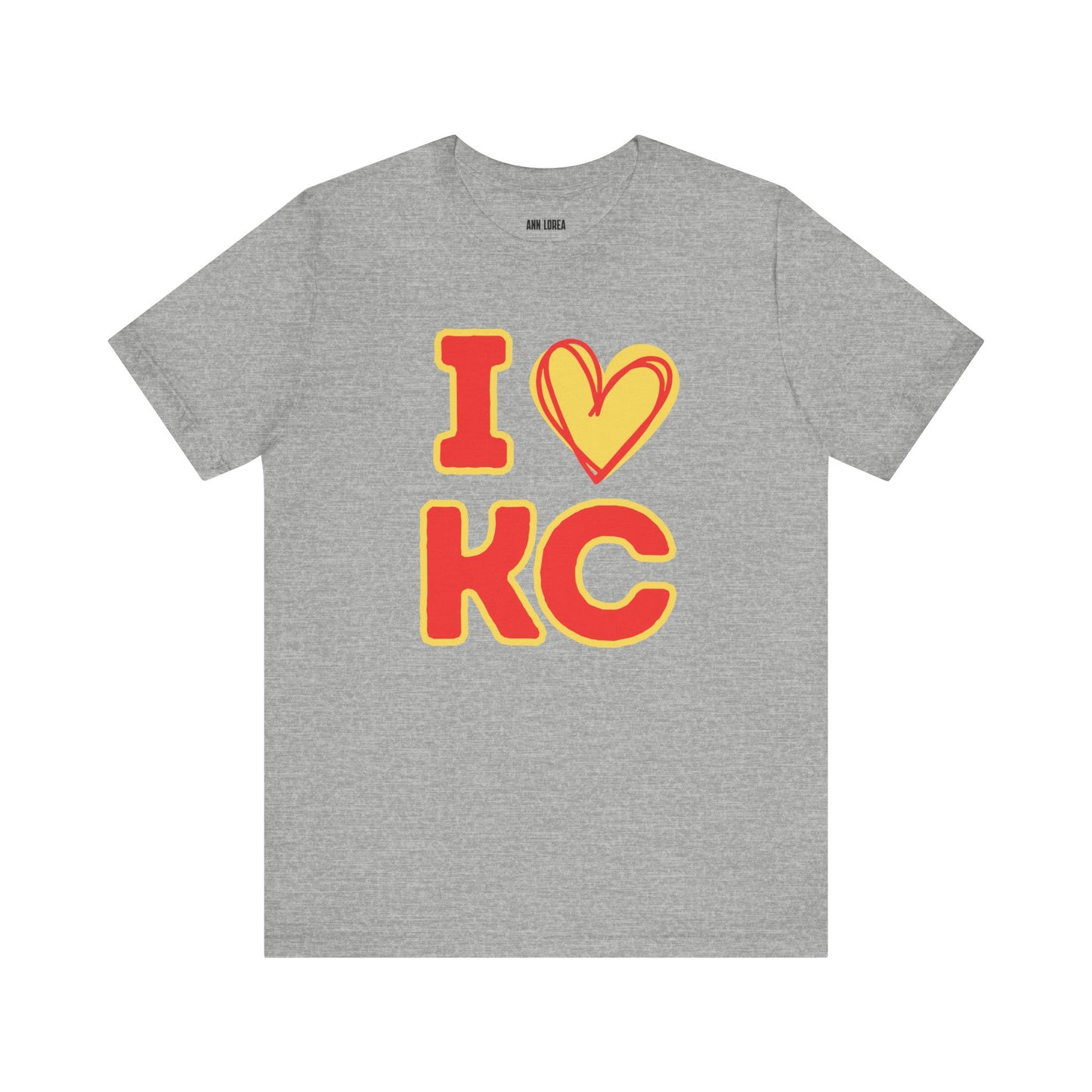 I Heart KC Red and Yellow Repeat Graphic T-Shirt