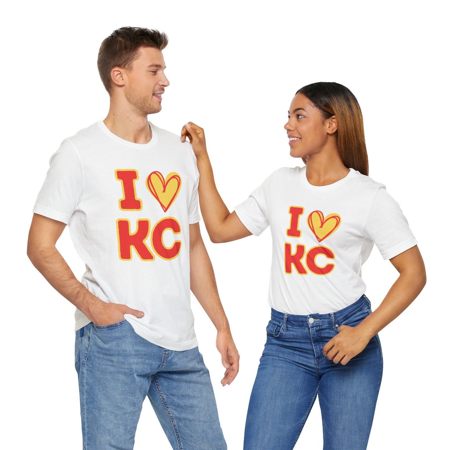 I Heart KC Red and Yellow Repeat Graphic T-Shirt
