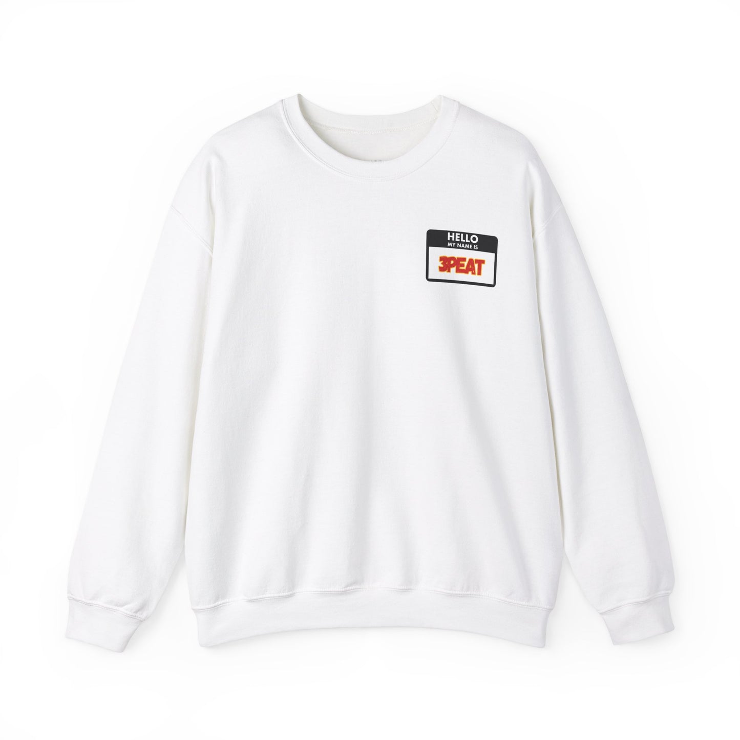 Hello My Name Is Repeat Graphic Crewneck Sweatshirt
