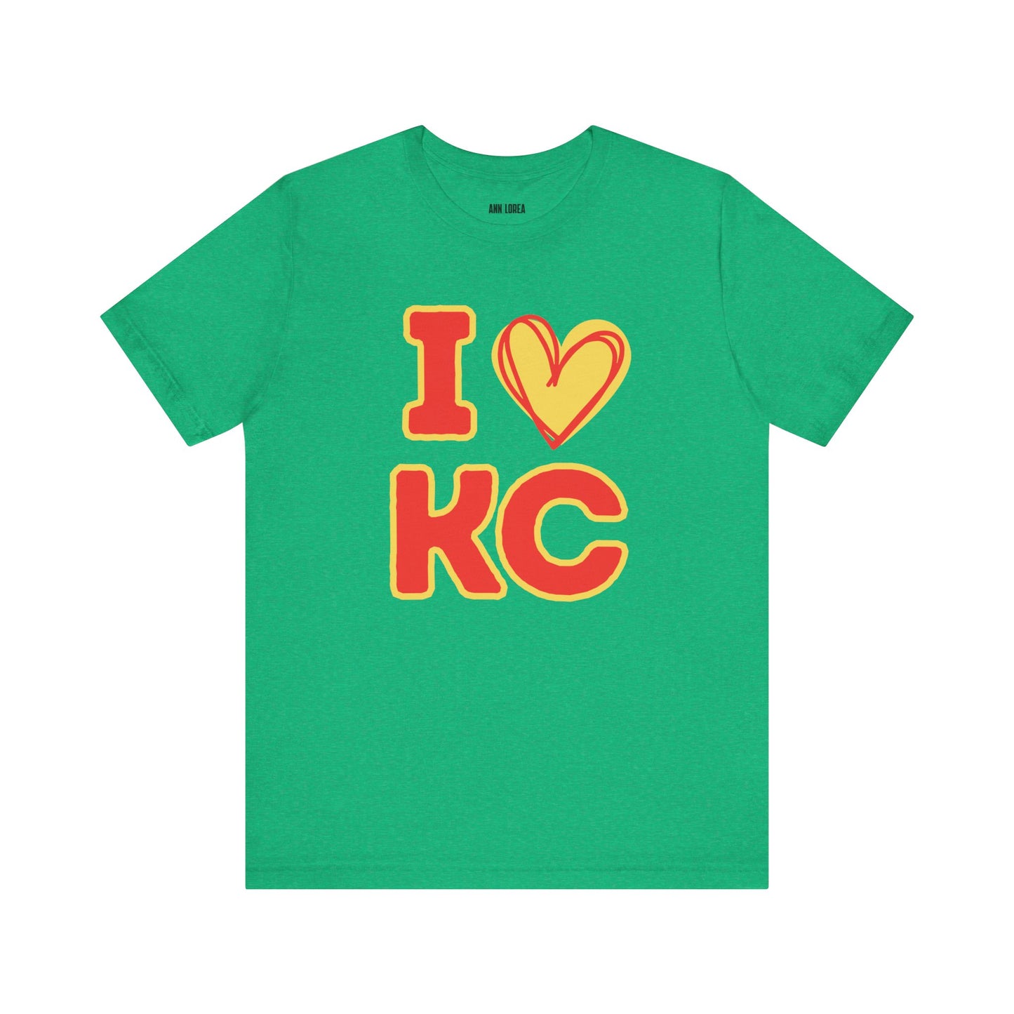 I Heart KC Red and Yellow Repeat Graphic T-Shirt