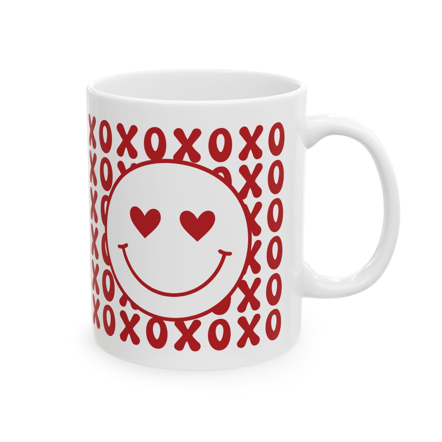 Hearts and Happiness XO Ceramic Mug, Boxer Dog Lovers