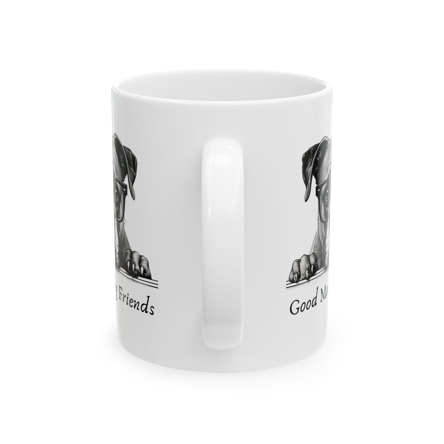 Good Morning Friends Ceramic Mug, Boxer Dog Lovers