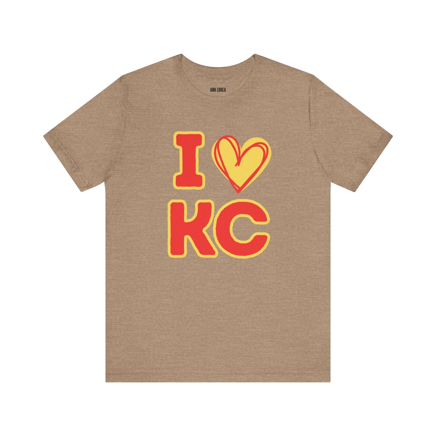 I Heart KC Red and Yellow Repeat Graphic T-Shirt