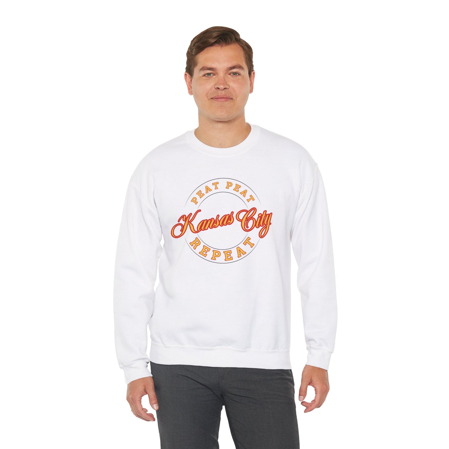 Kansas City Repeat Crewneck Graphic Crewneck Sweatshirt