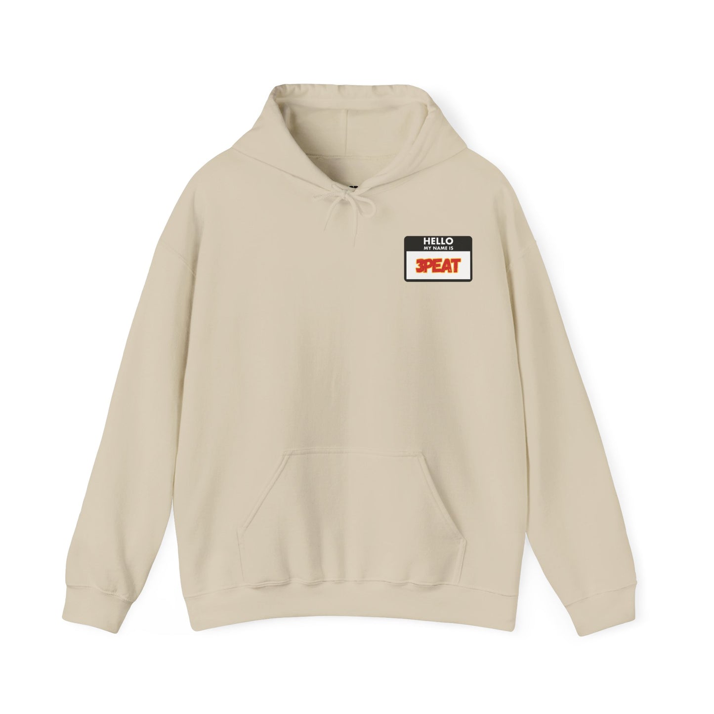 Hello My Name Is Repeat Graphic Hooded Sweatshirt