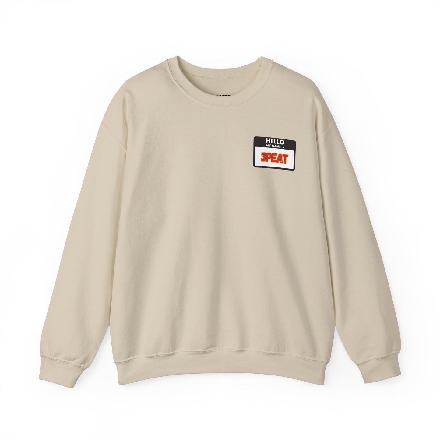 Hello My Name Is Repeat Graphic Crewneck Sweatshirt