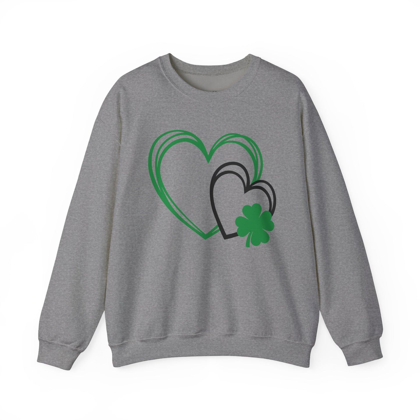 Festive Hearts w/a little St. Patrick’s Day Luck Crewneck Sweatshirt