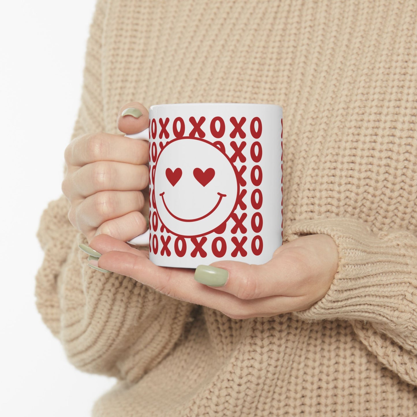 Hearts and Happiness XO Ceramic Mug, Boxer Dog Lovers
