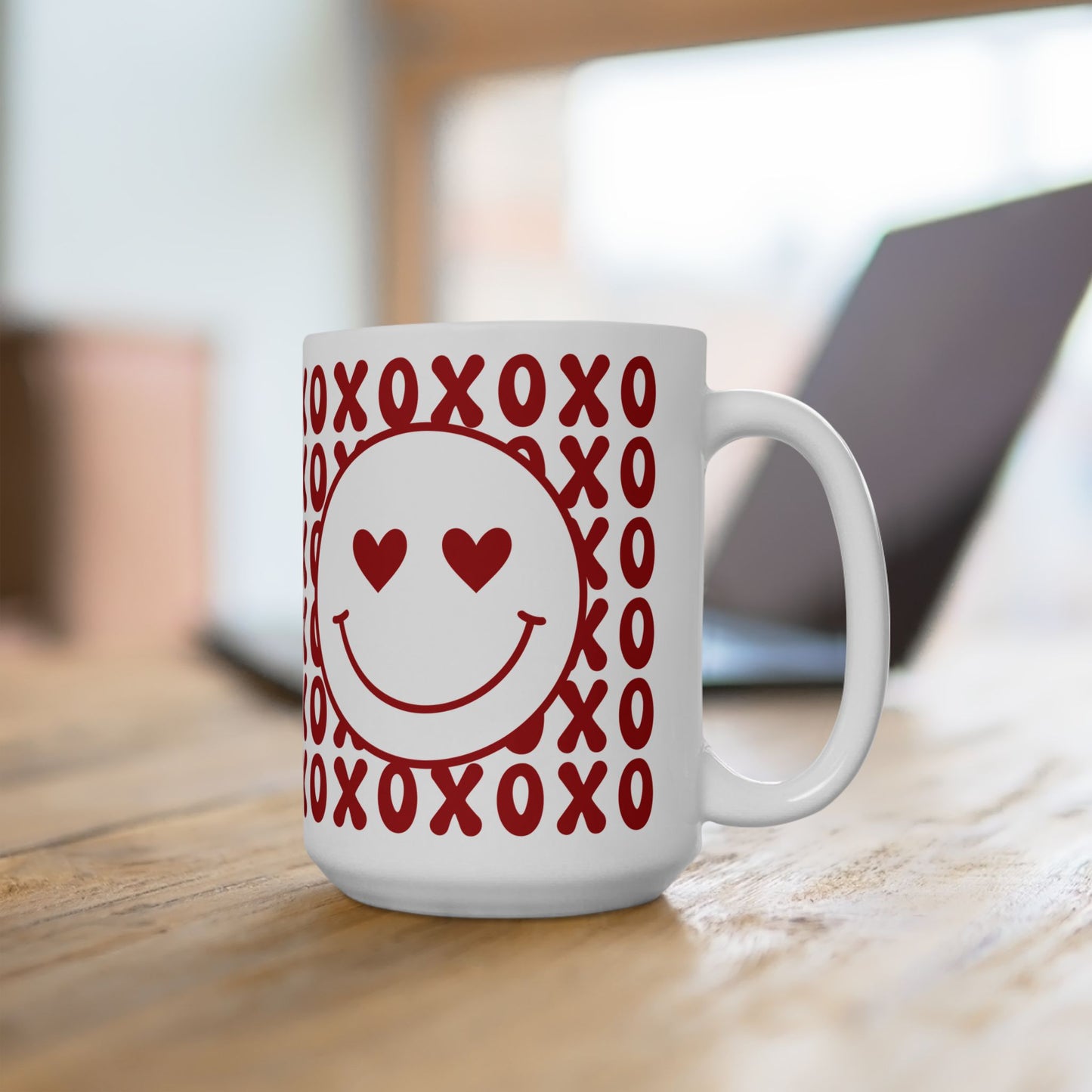 Hearts and Happiness XO Ceramic Mug, Boxer Dog Lovers