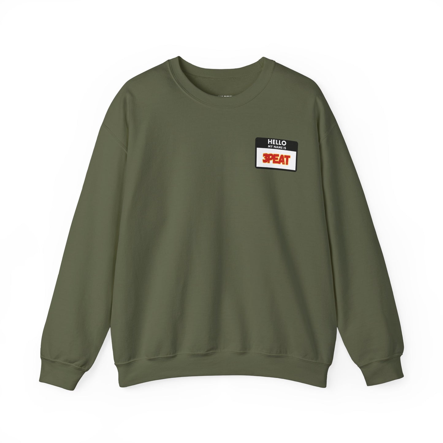 Hello My Name Is Repeat Graphic Crewneck Sweatshirt