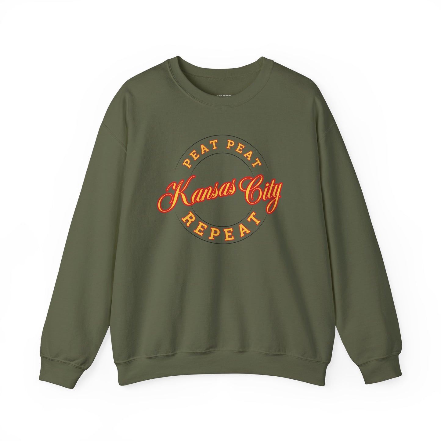 Kansas City Repeat Crewneck Graphic Crewneck Sweatshirt