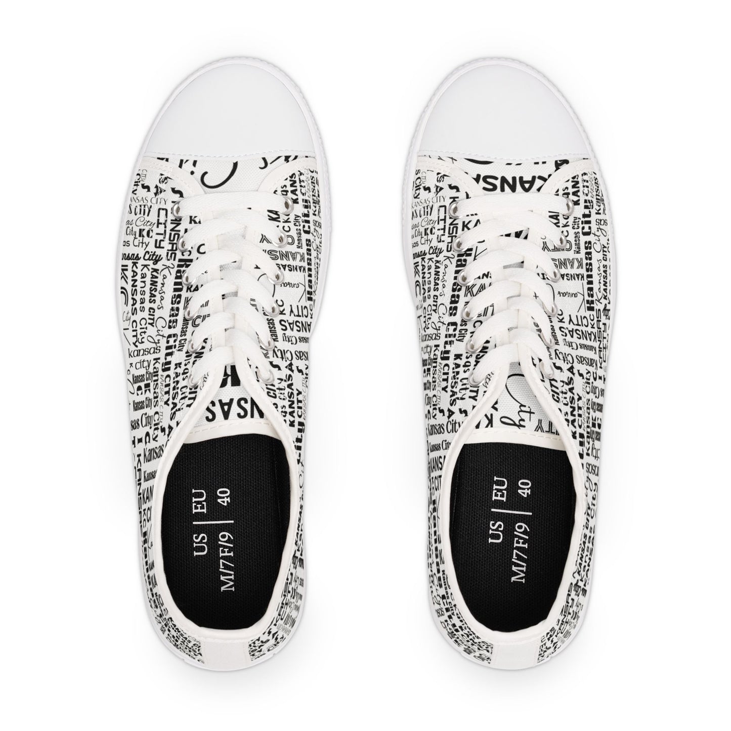 Kansas City Themed all over print Super Cute and Cozy Casual Canvas Women's Low Top Sneakers/Shoes