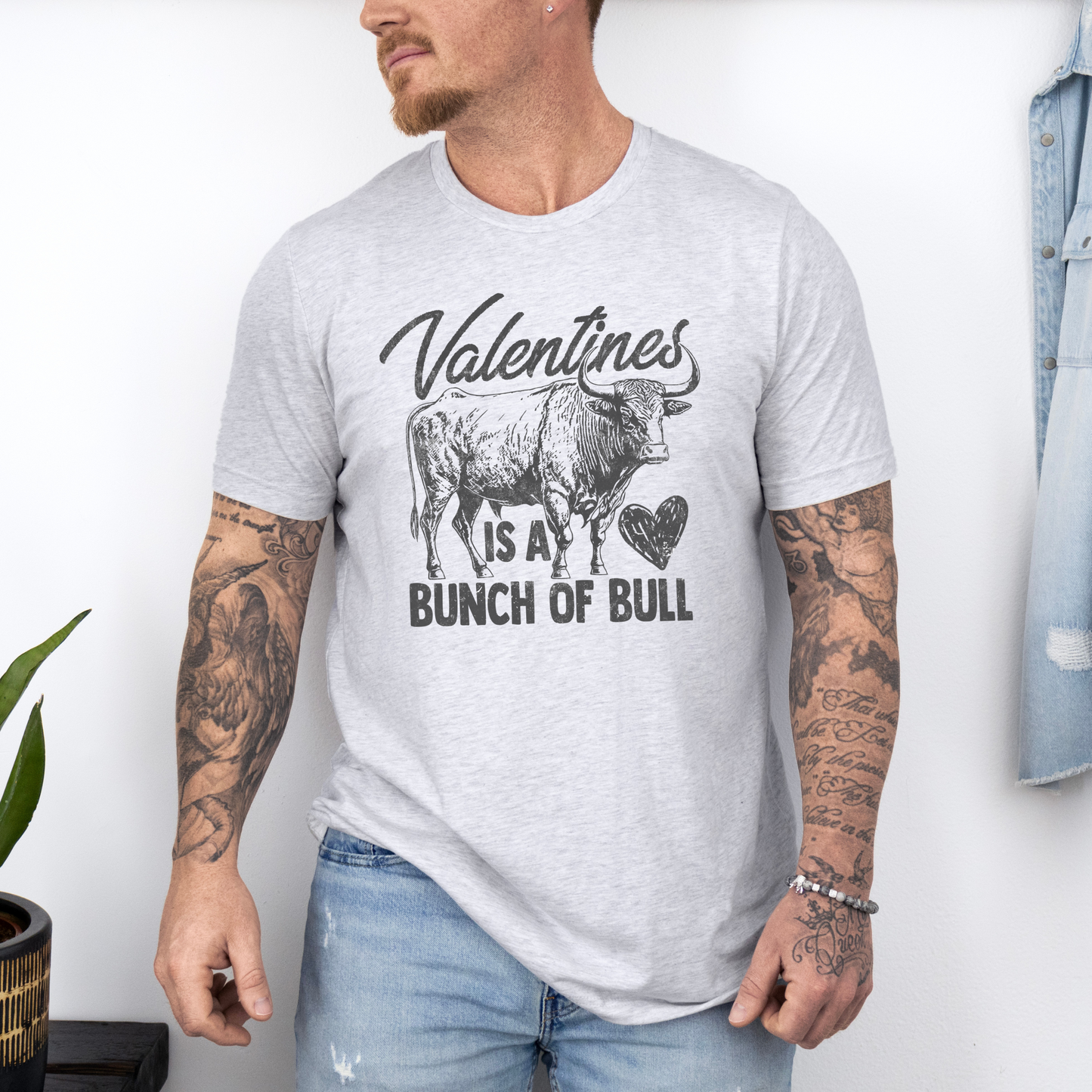 Splattered Valentine’s Is A Bunch Of Bull Graphic T-Shirt