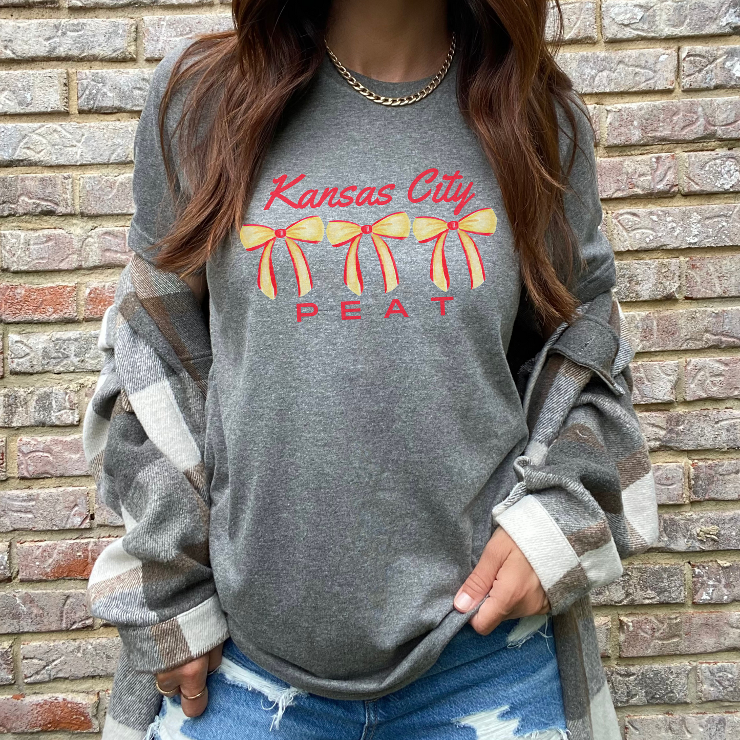 Kansas City Bow Trio Design Graphic T-Shirt