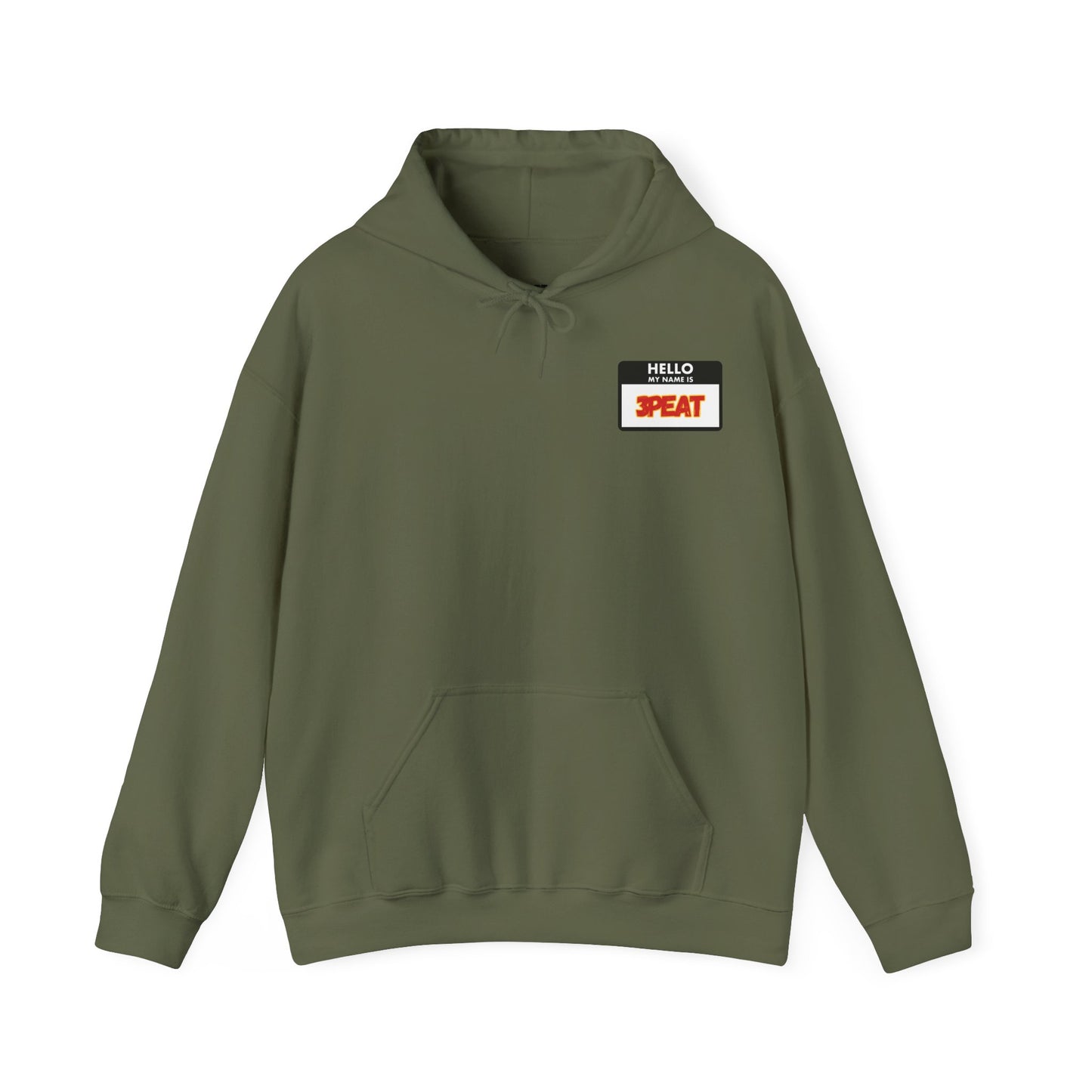 Hello My Name Is Repeat Graphic Hooded Sweatshirt