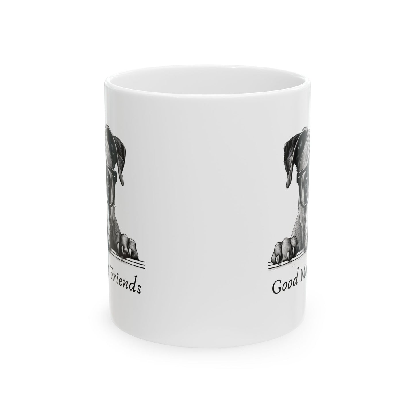 Good Morning Friends Ceramic Mug, Boxer Dog Lovers