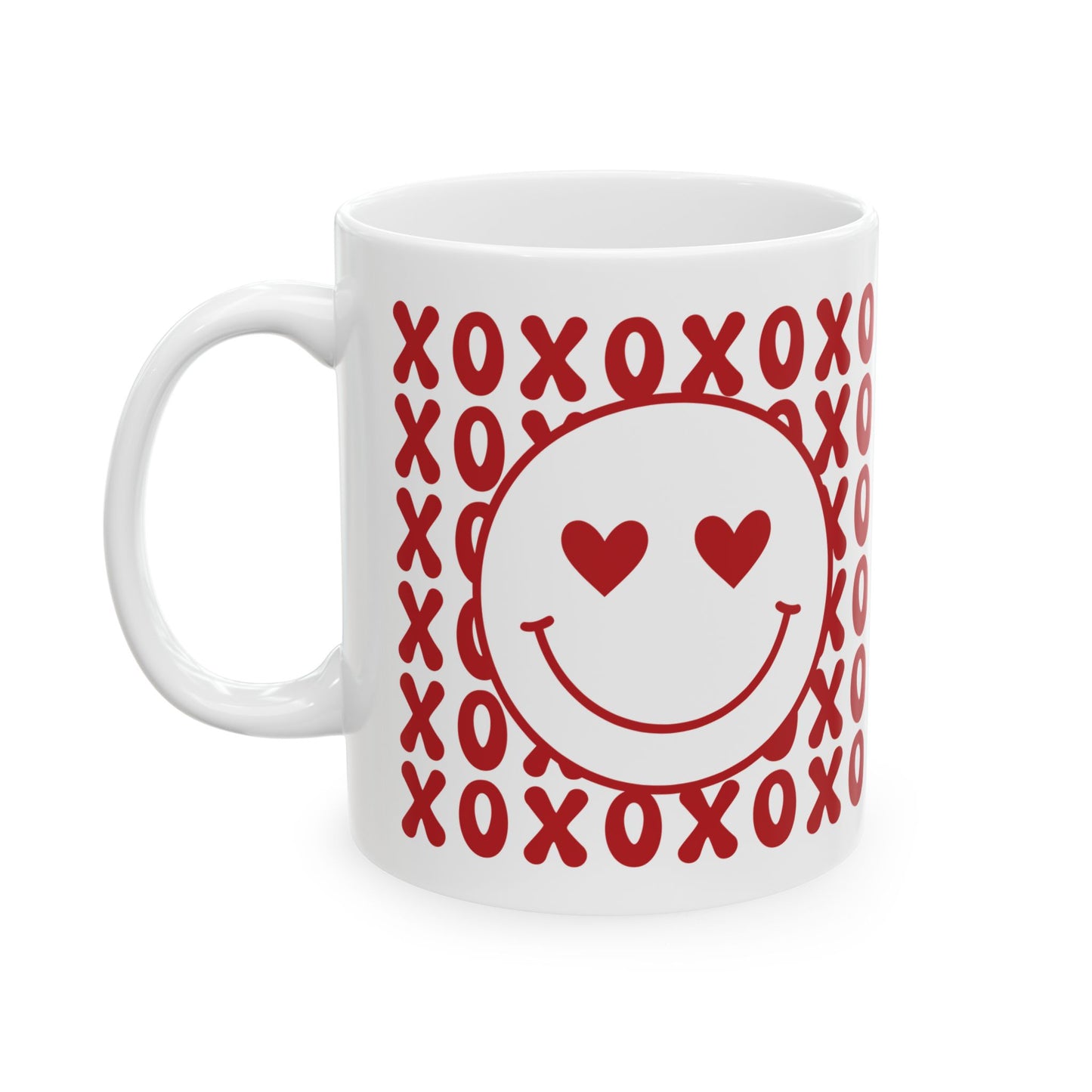 Hearts and Happiness XO Ceramic Mug, Boxer Dog Lovers