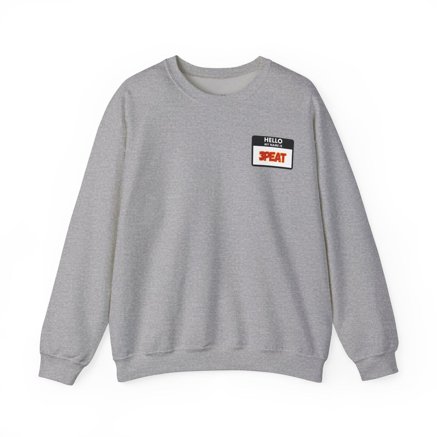Hello My Name Is Repeat Graphic Crewneck Sweatshirt