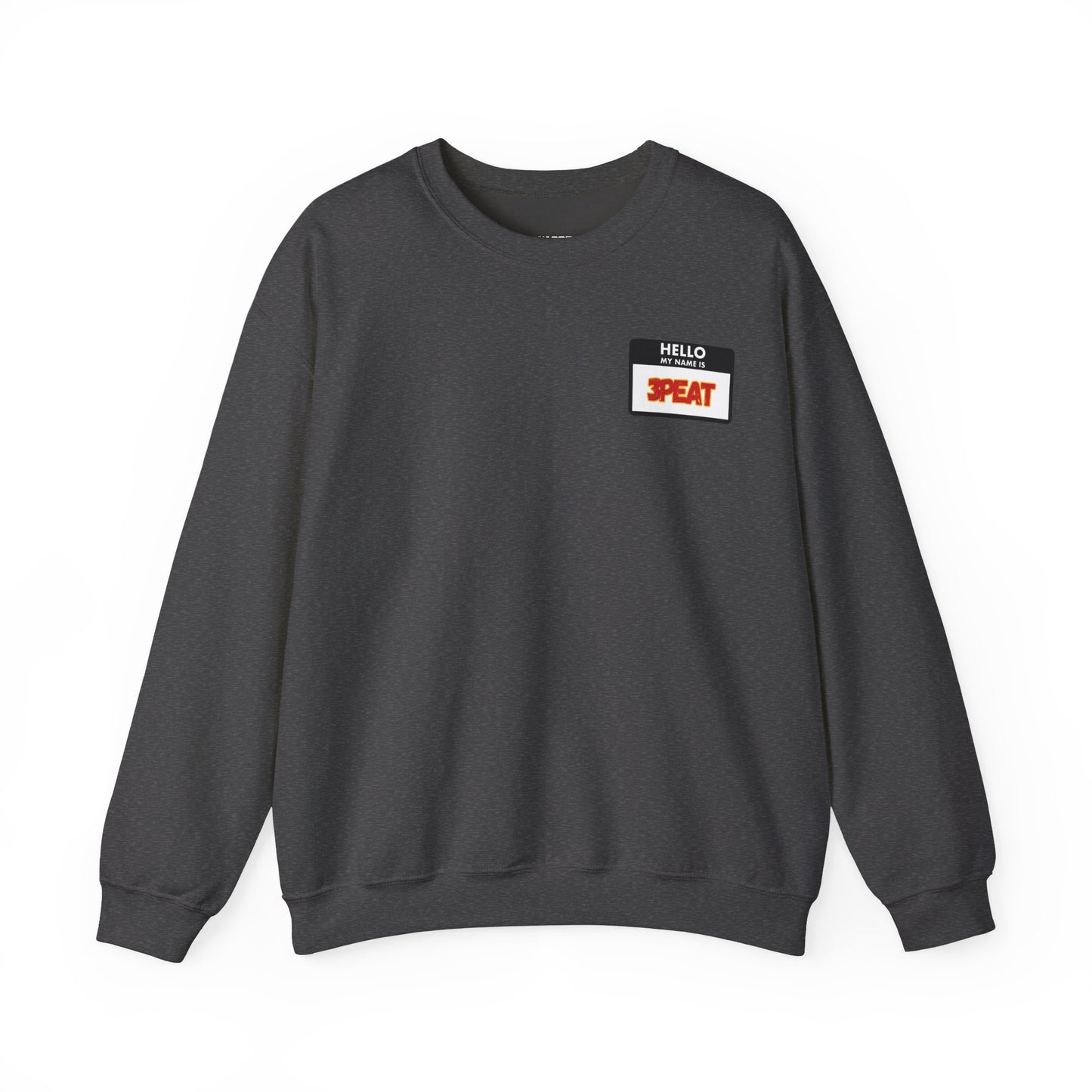 Hello My Name Is Repeat Graphic Crewneck Sweatshirt