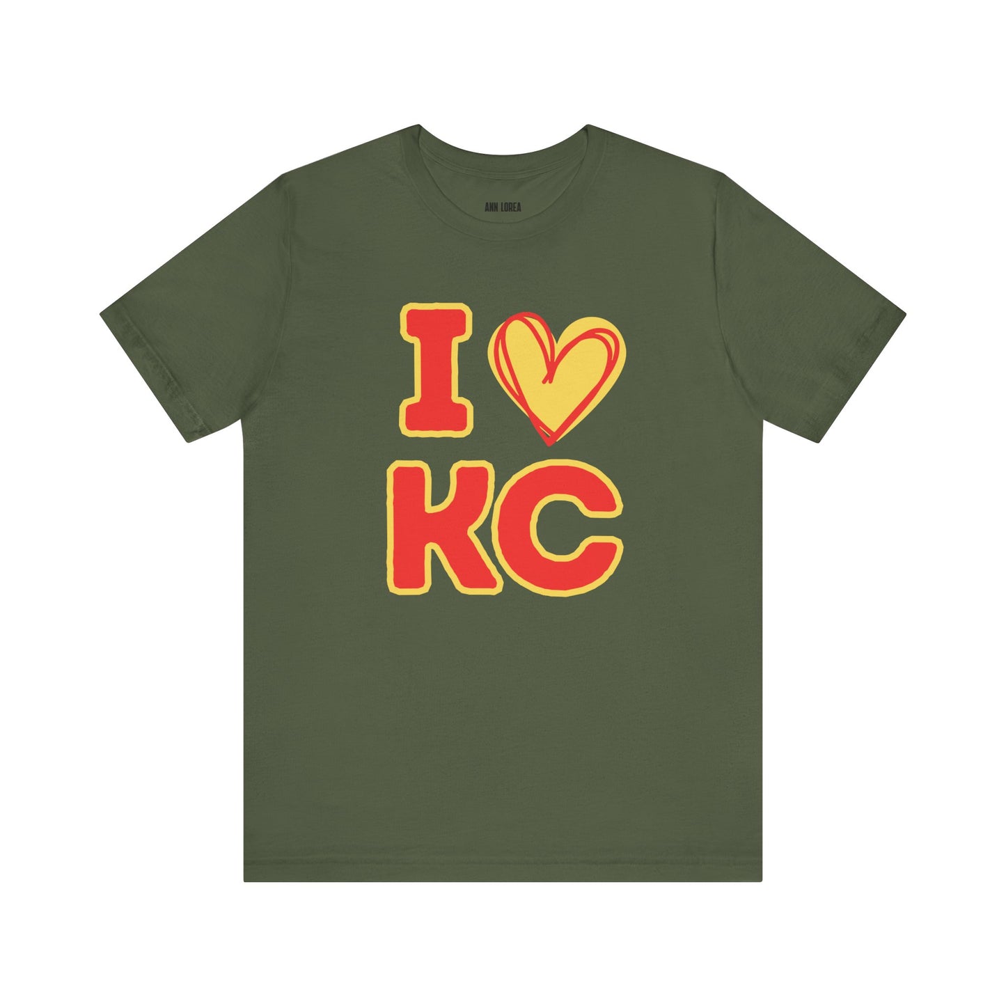 I Heart KC Red and Yellow Repeat Graphic T-Shirt