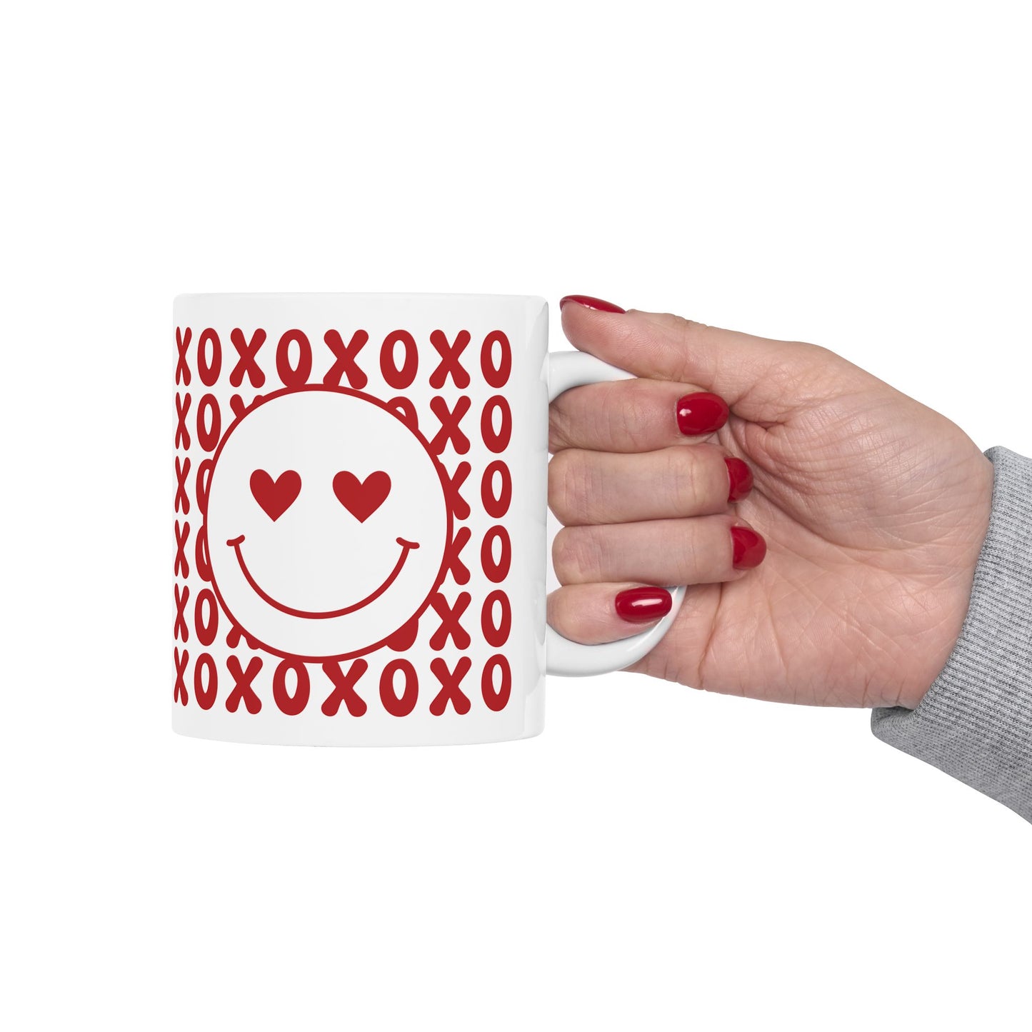 Hearts and Happiness XO Ceramic Mug, Boxer Dog Lovers