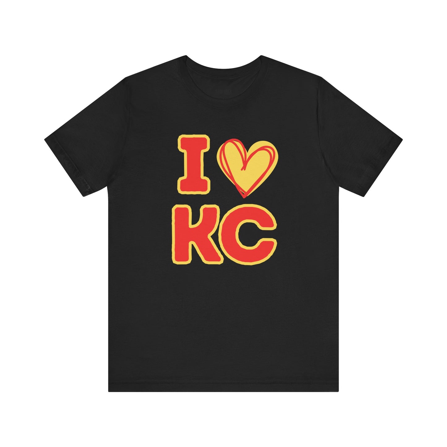 I Heart KC Red and Yellow Repeat Graphic T-Shirt