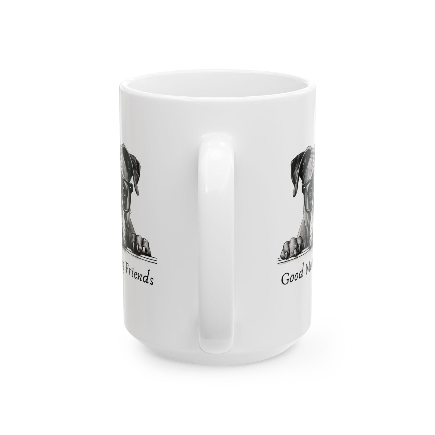 Good Morning Friends Ceramic Mug, Boxer Dog Lovers