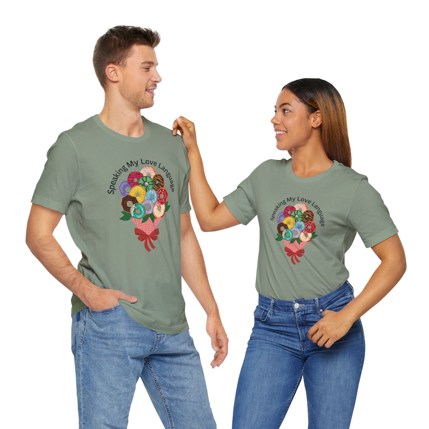 Speaking my Love Language Donut Bouquet Graphic T-Shirt
