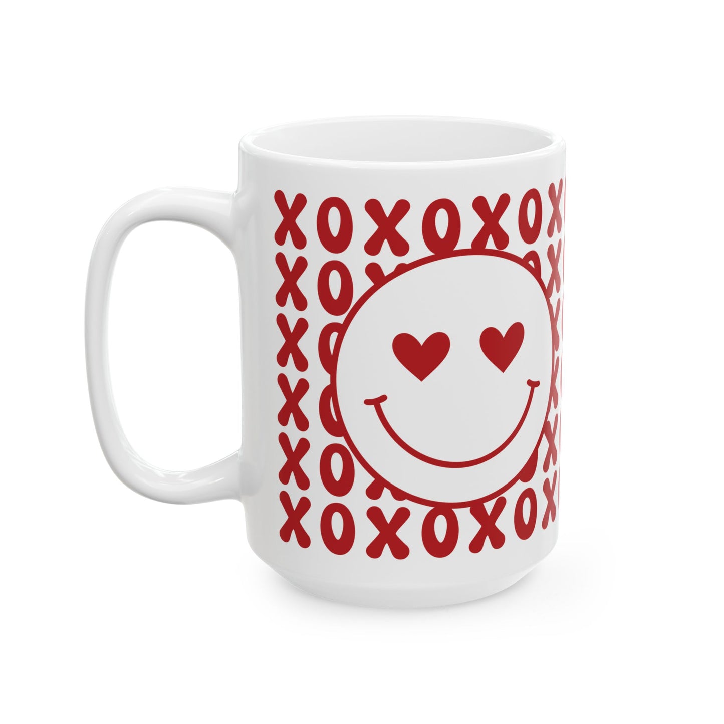 Hearts and Happiness XO Ceramic Mug, Boxer Dog Lovers