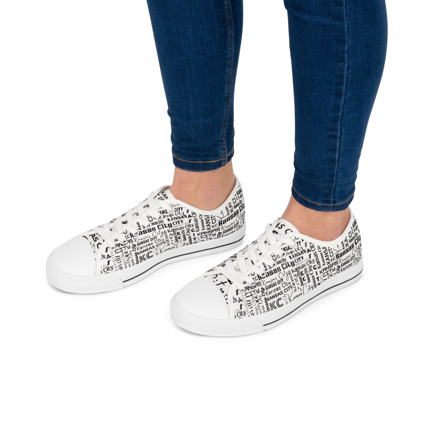 Kansas City Themed all over print Super Cute and Cozy Casual Canvas Women's Low Top Sneakers/Shoes