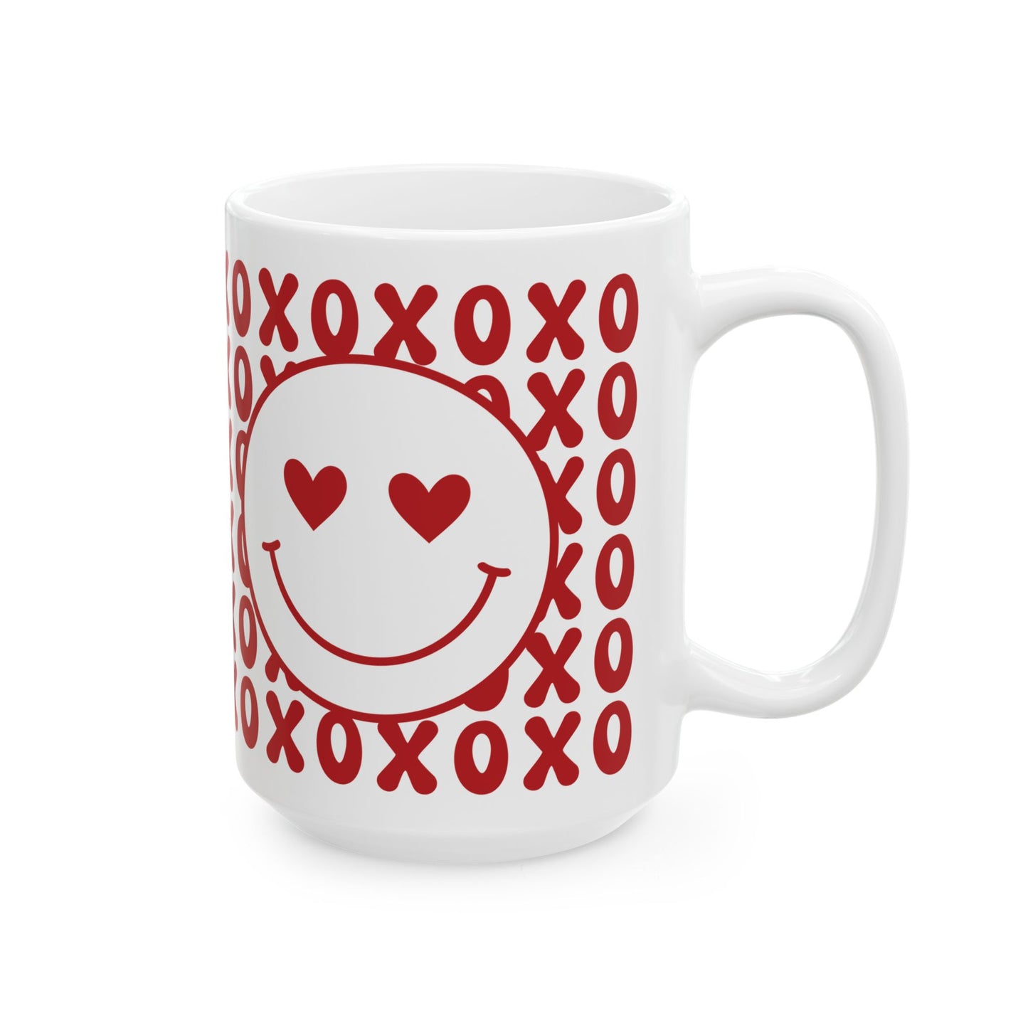 Hearts and Happiness XO Ceramic Mug, Boxer Dog Lovers