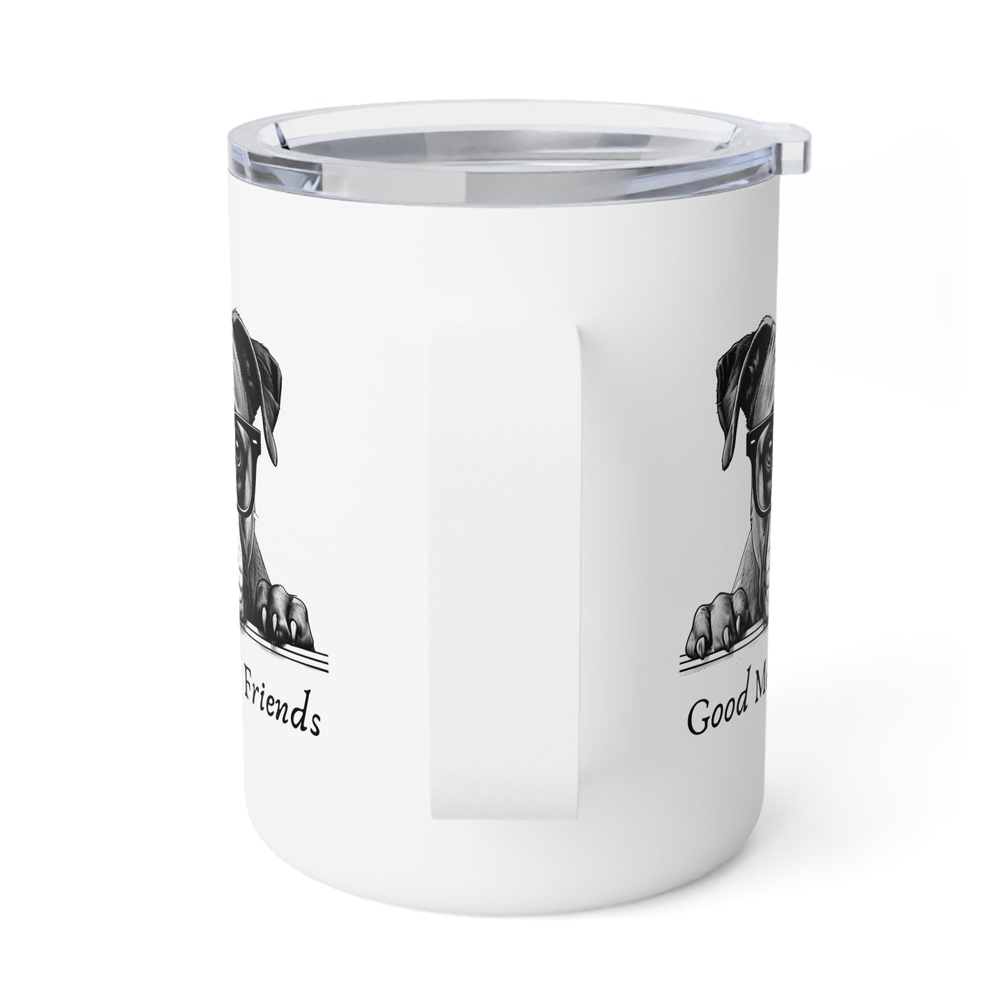 Good Morning Friends Boxer vibes Insulated Coffee Mug, 10oz