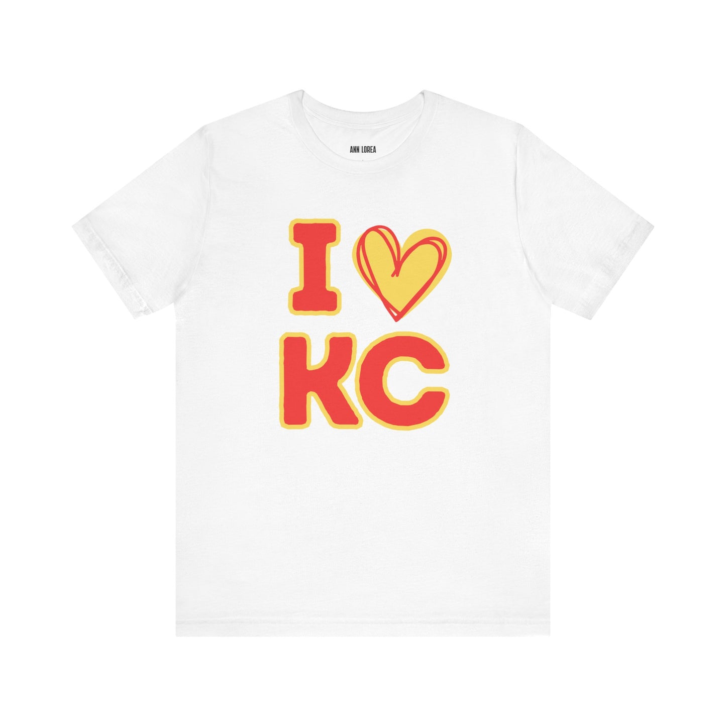 I Heart KC Red and Yellow Repeat Graphic T-Shirt