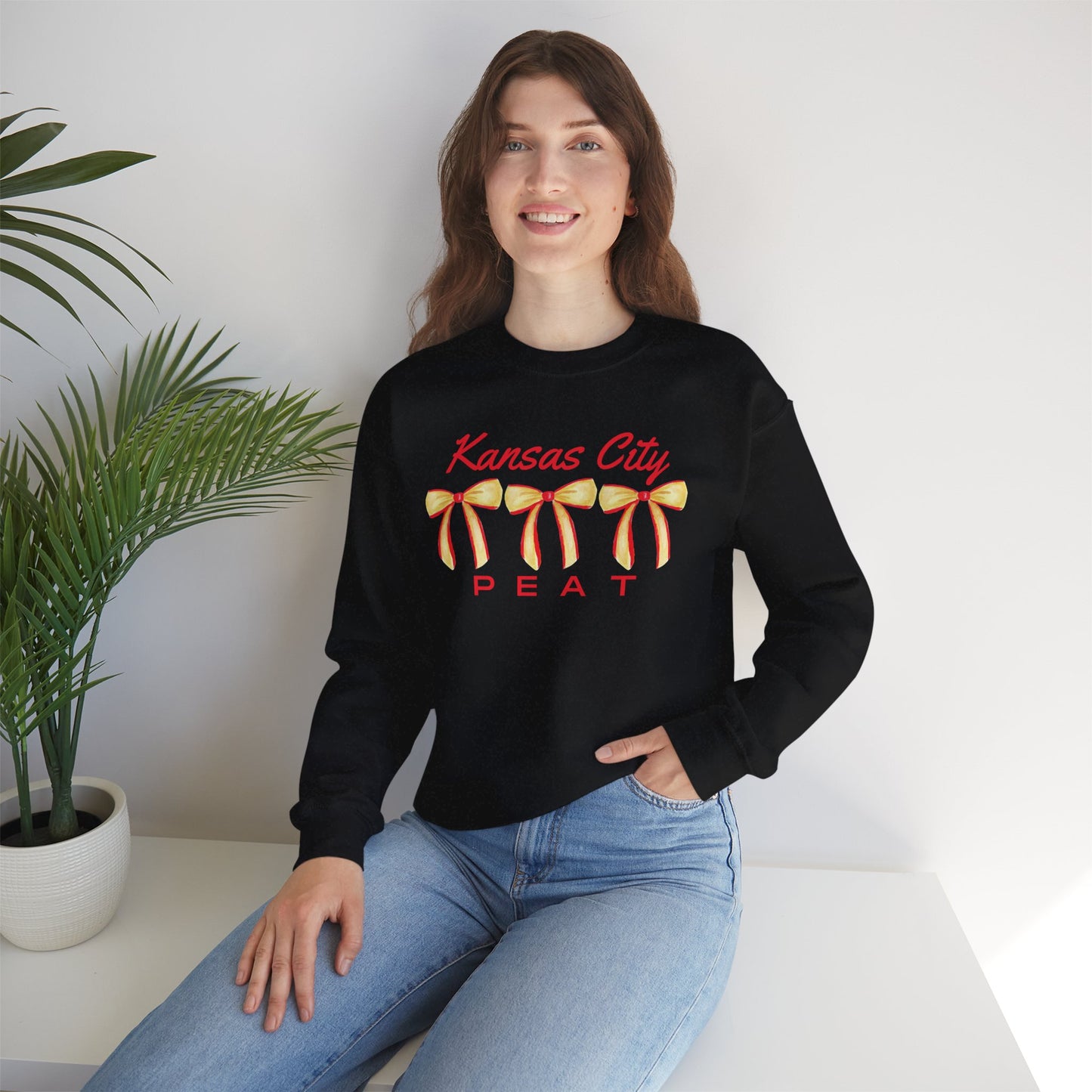Kansas City Bow Trio Design Graphic Crewneck Sweatshirt