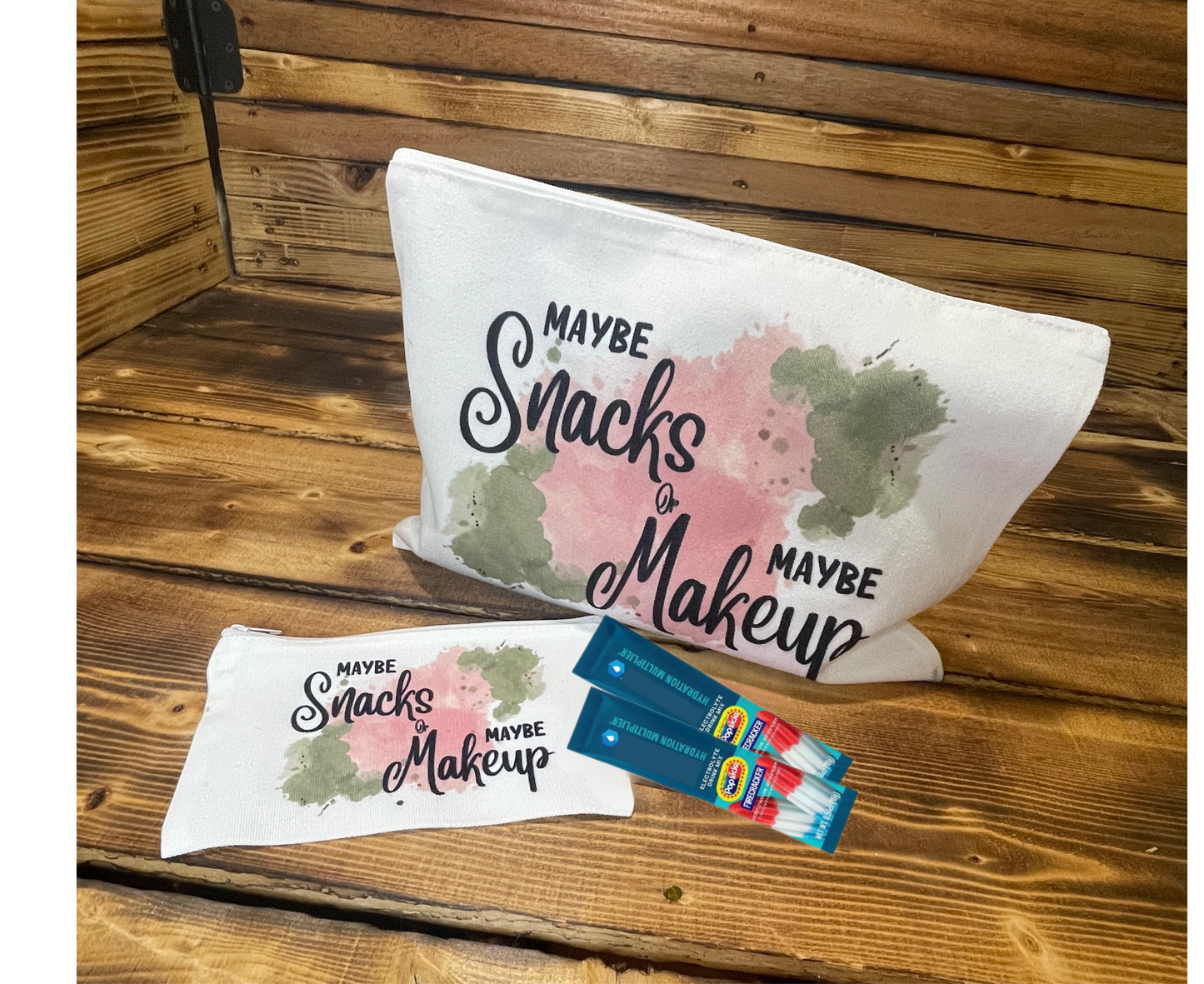 Maybe Snacks or Maybe Makeup Canvas Bag