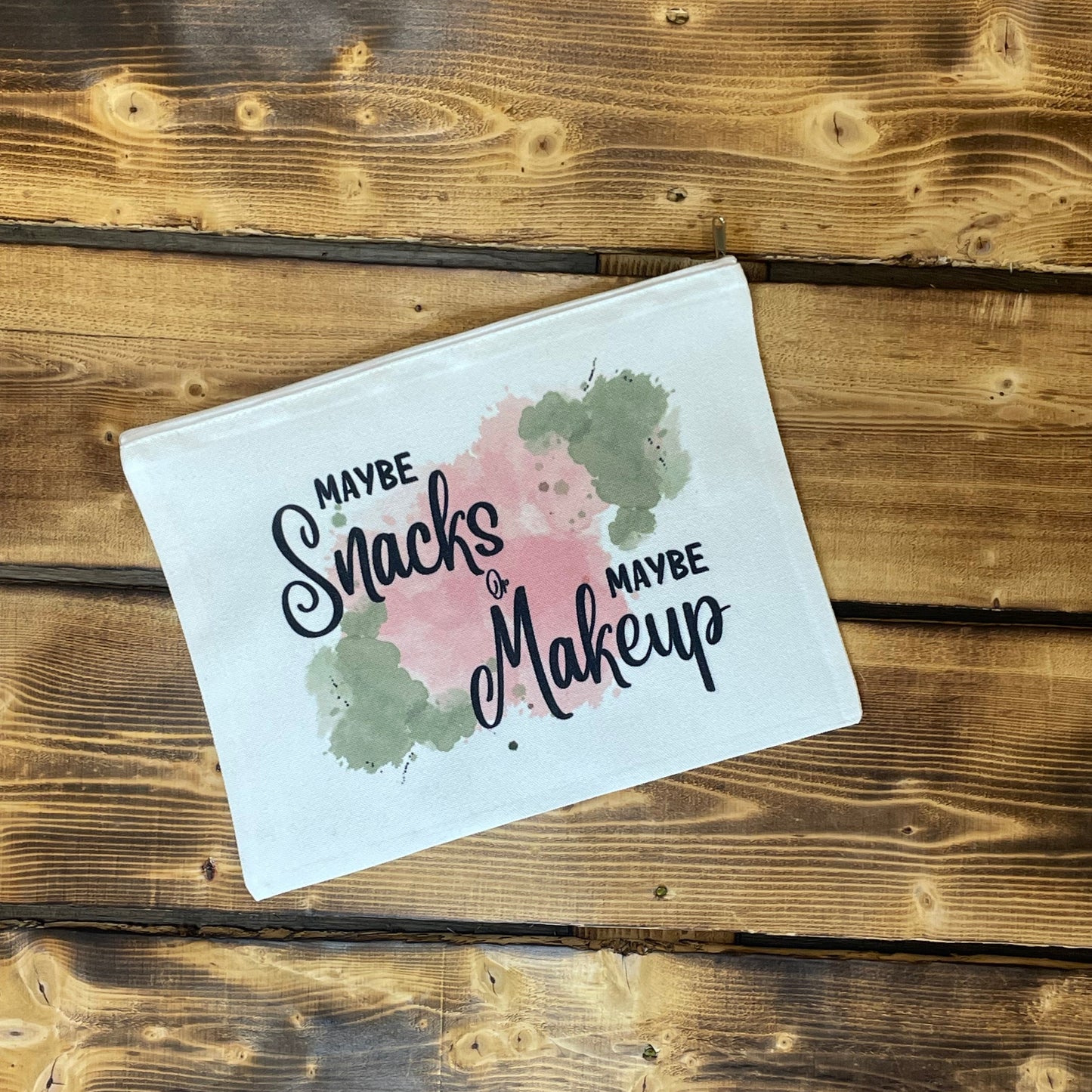 Maybe Snacks or Maybe Makeup Canvas Bag