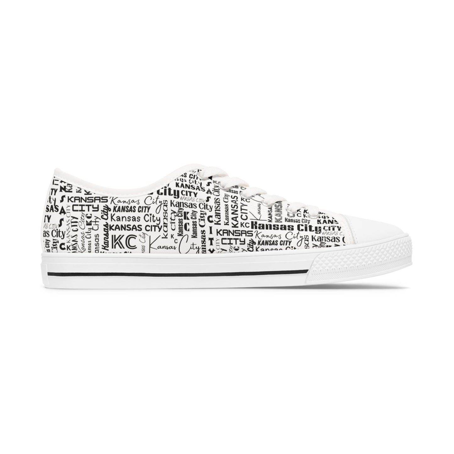 Kansas City Themed all over print Super Cute and Cozy Casual Canvas Women's Low Top Sneakers/Shoes