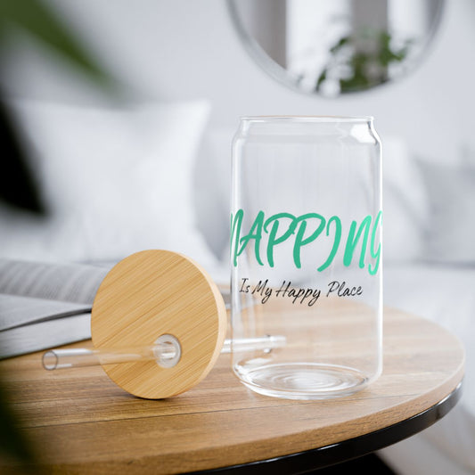 Napping Is My Happy Place My Napping Sipper Glass, 16oz