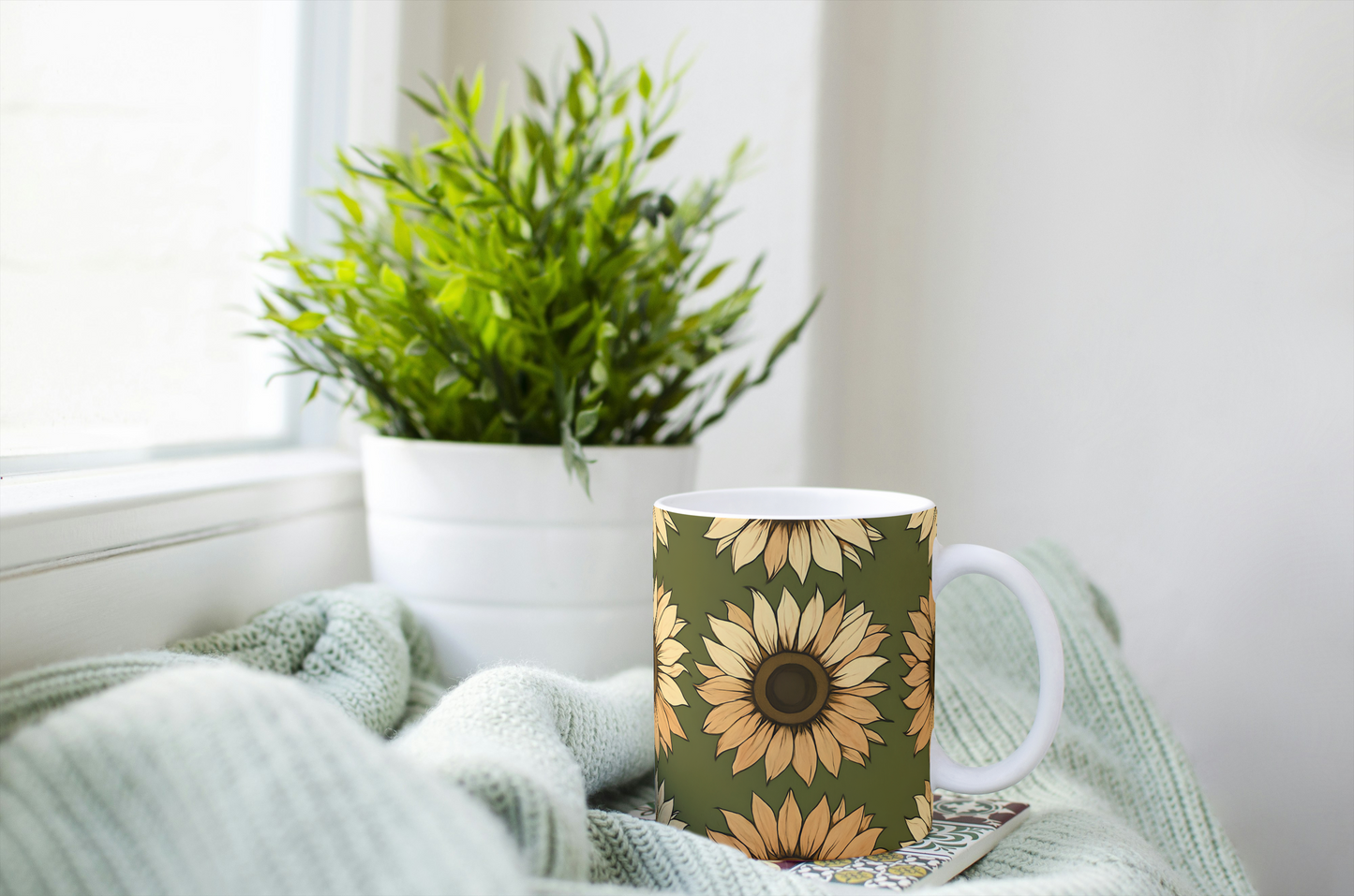 Sunflower All-Over Print Ceramic Mug (11oz, 15oz)